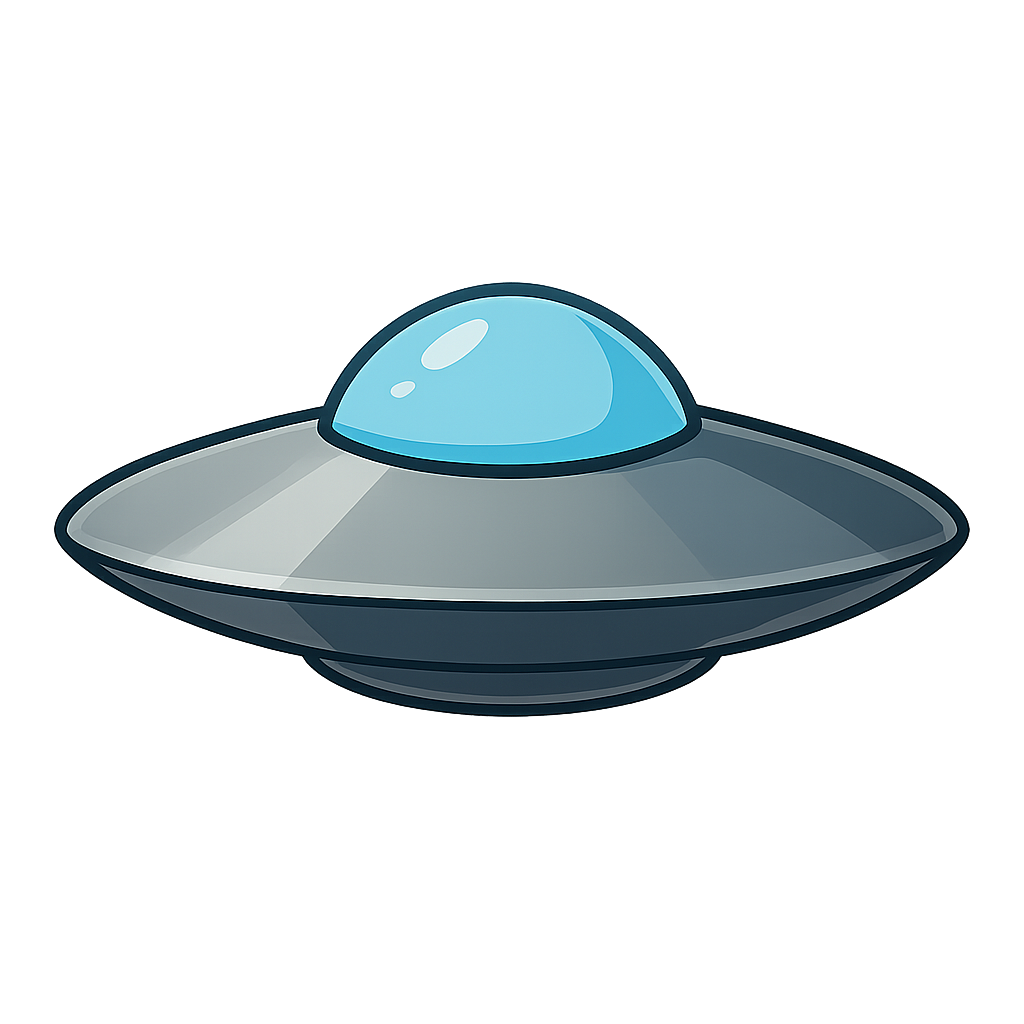 UFO_disc-shaped_spaceship　UFO・円盤型宇宙船のイラスト
