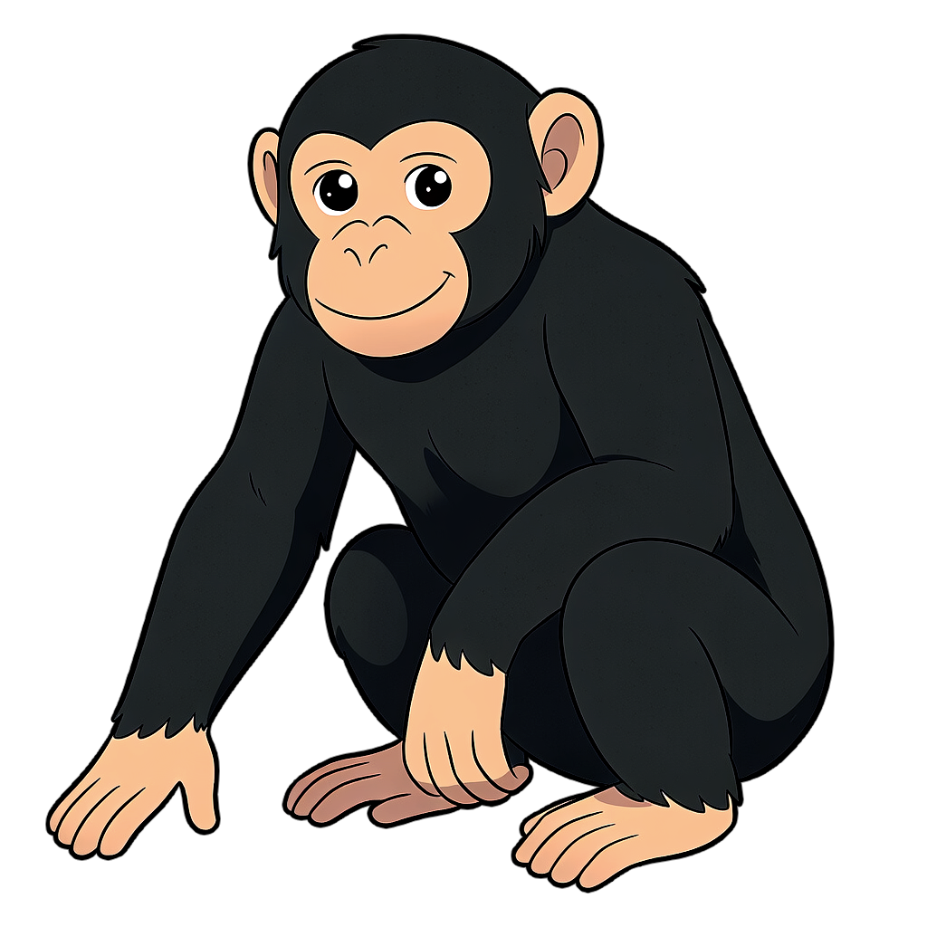 chimpanzee チンパンジーのイラスト