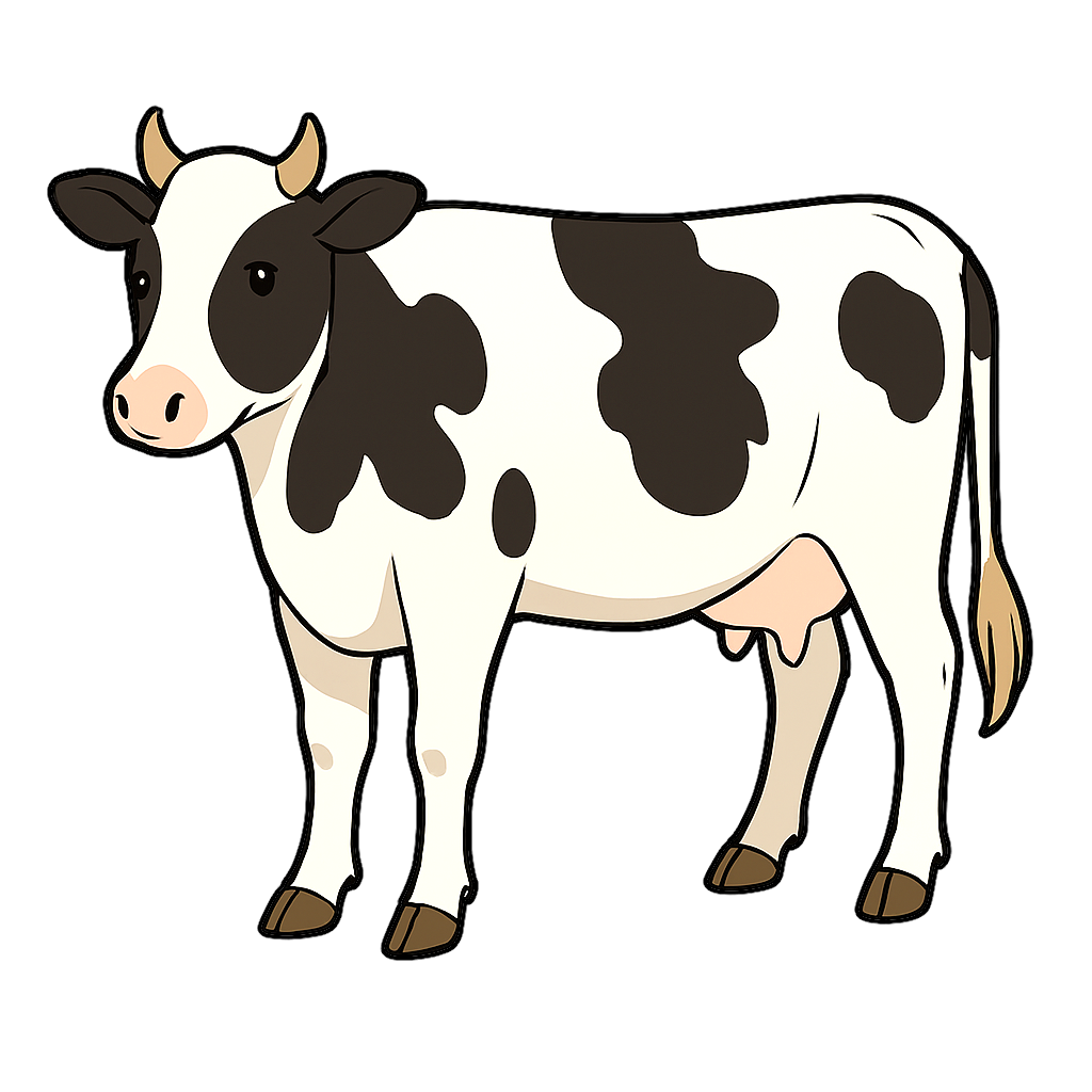 cow　ウシ（うし・牛）のイラスト