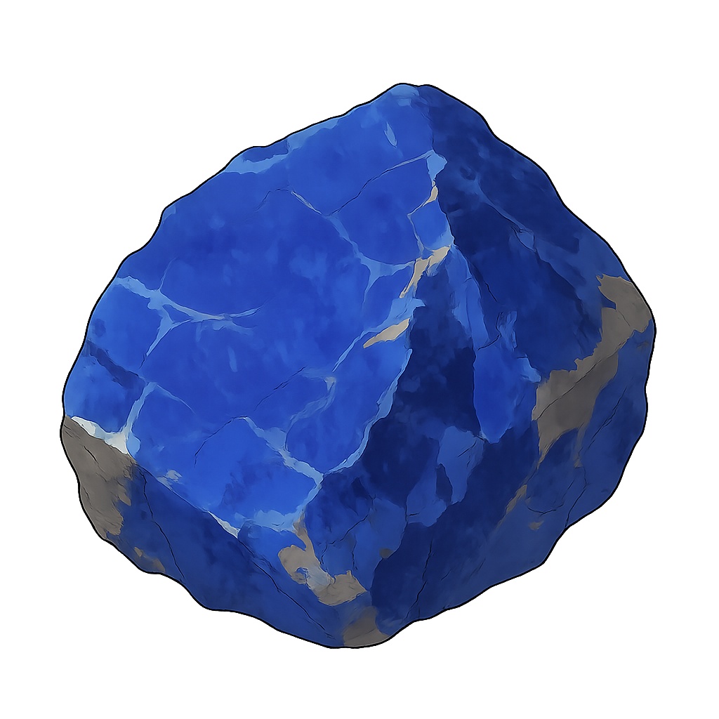 lapis_lazuli_rough　ラピスラズリの原石のイラスト