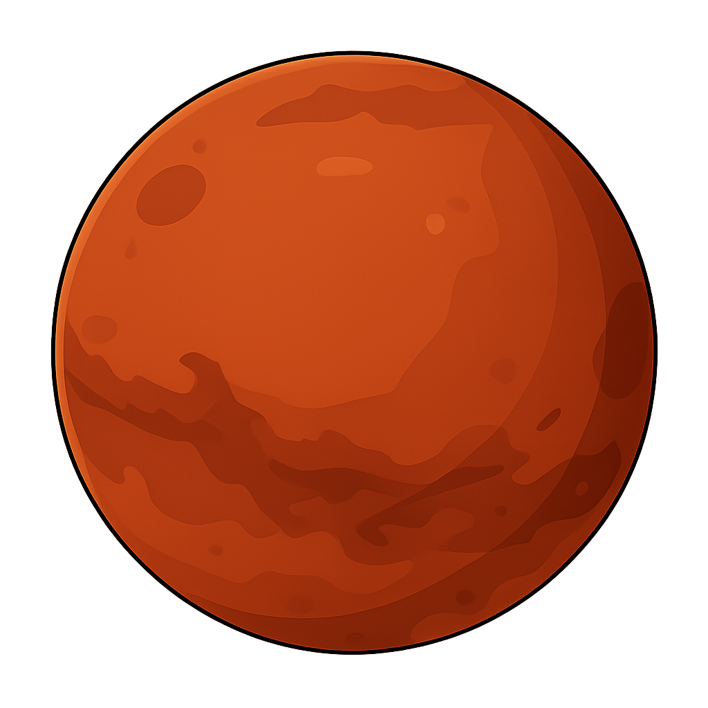 mars　火星のイラスト