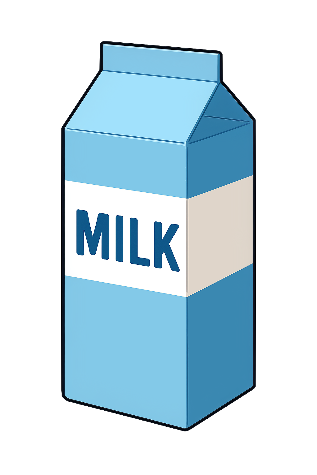 milk 牛乳（パック）のイラスト