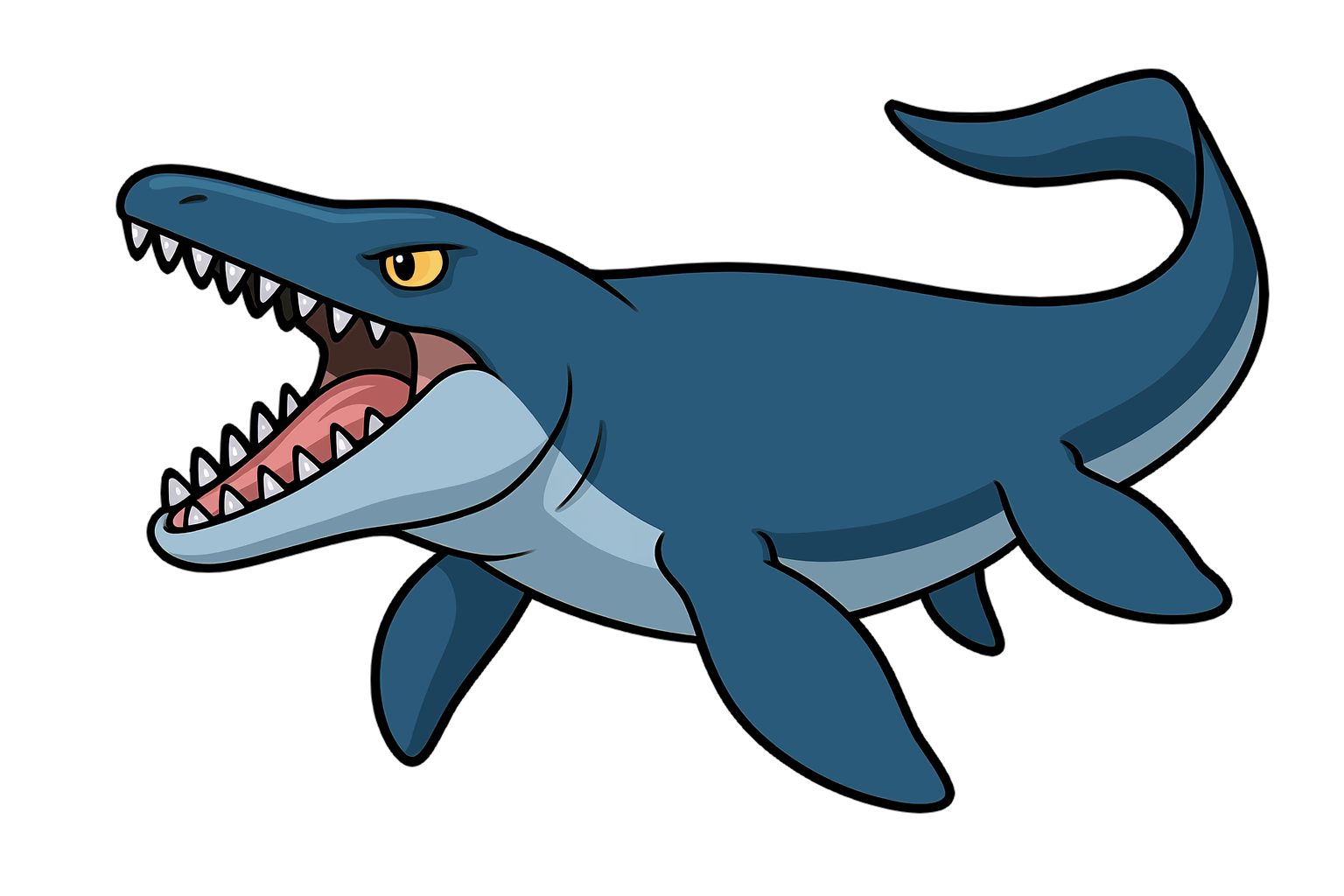 mosasaurus モササウルスのイラスト