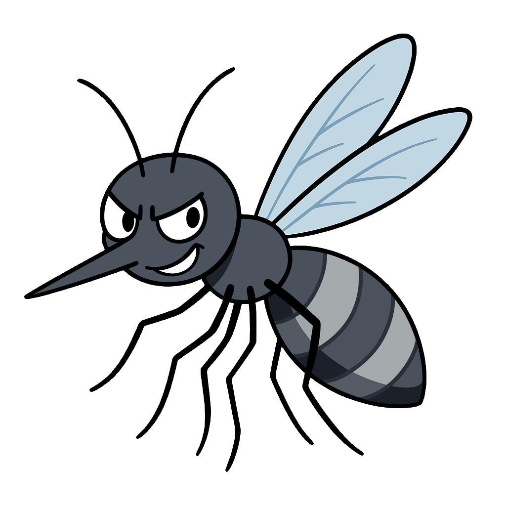 mosquito_character 蚊のキャラクターのイラスト