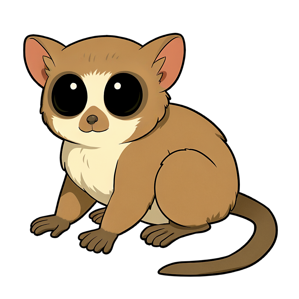pygmy_mouse_lemur ピグミーネズミキツネザルのイラスト