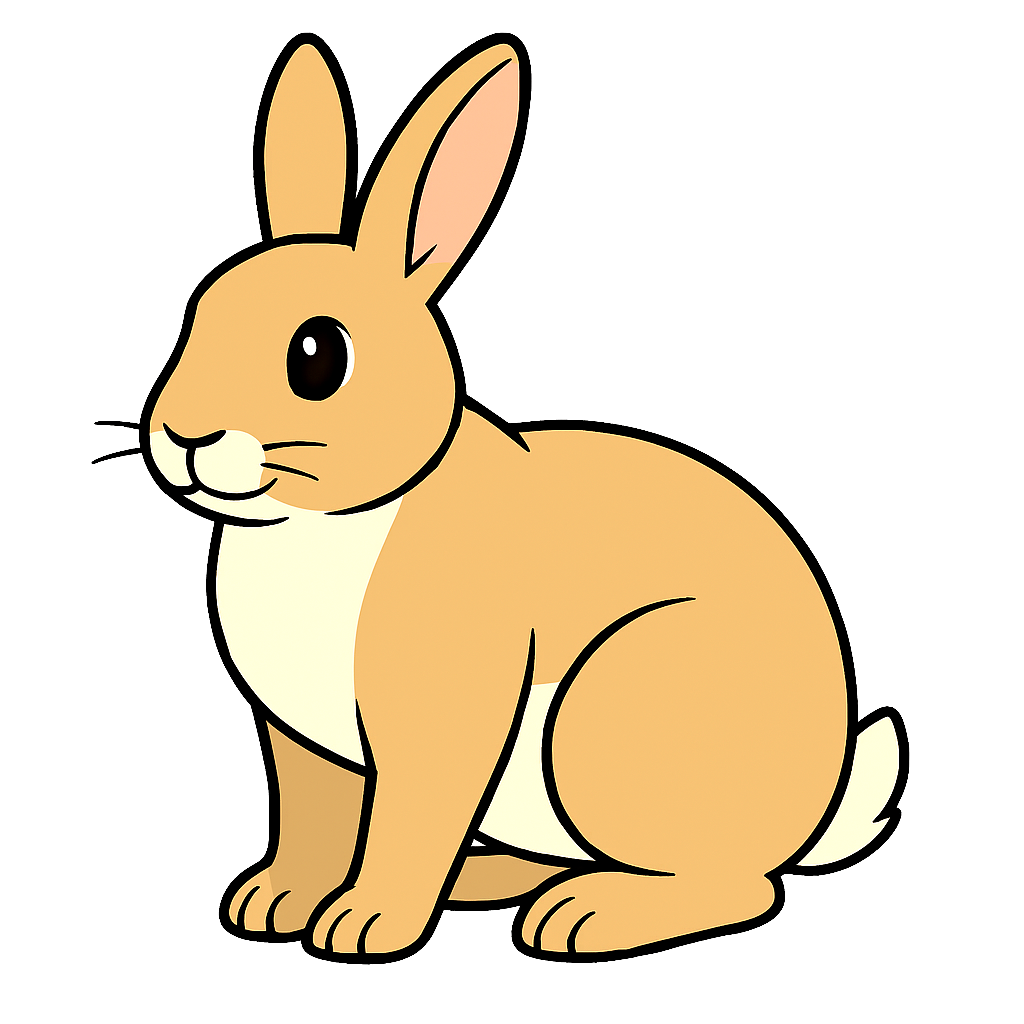 rabbit　ウサギ（うさぎ・兎）のイラスト