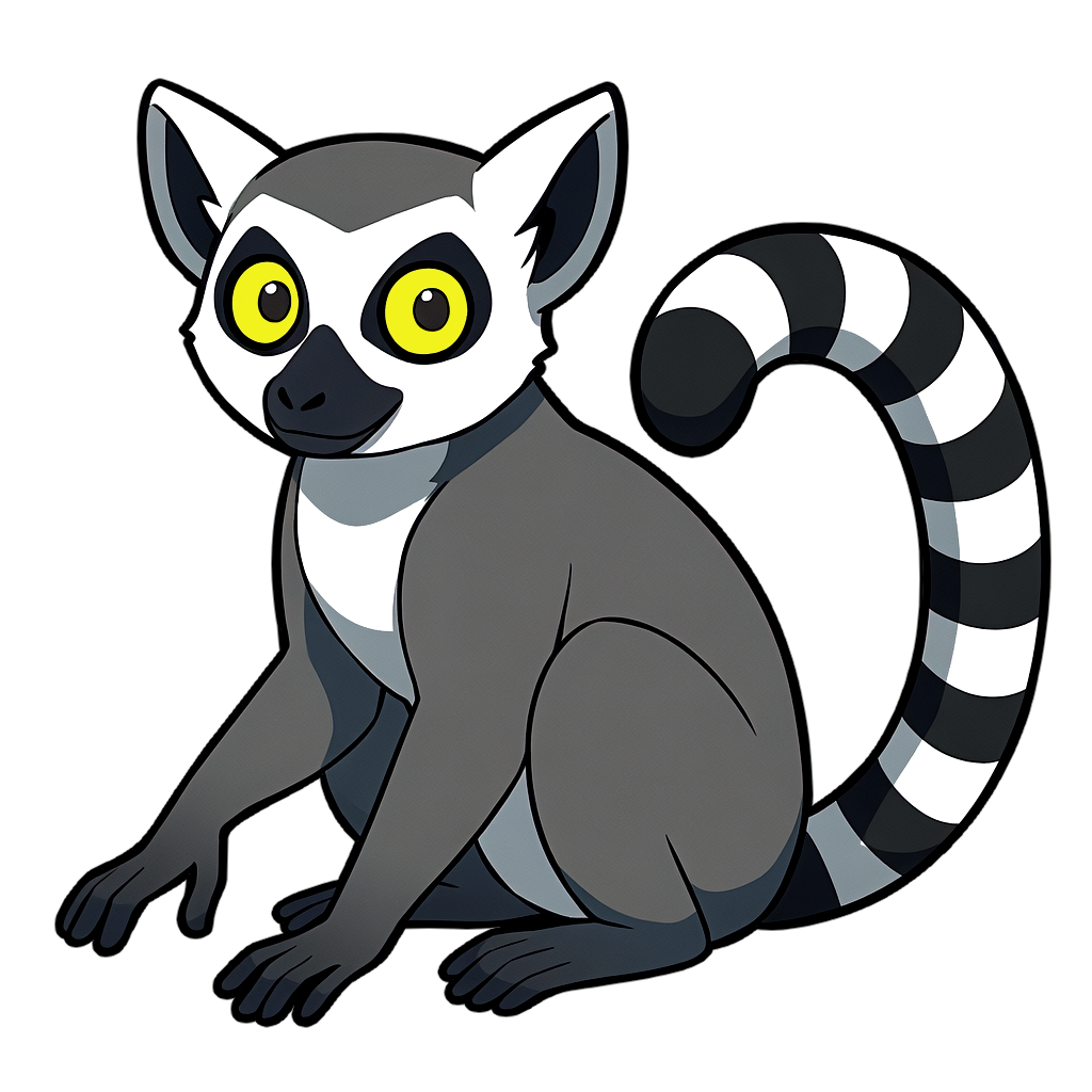ring_tailed_lemur ワオキツネザルのイラスト