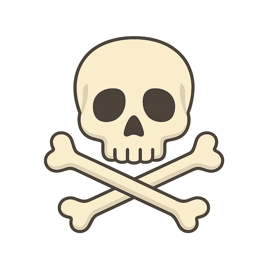 skull　頭蓋骨（ドクロ）マークのイラスト