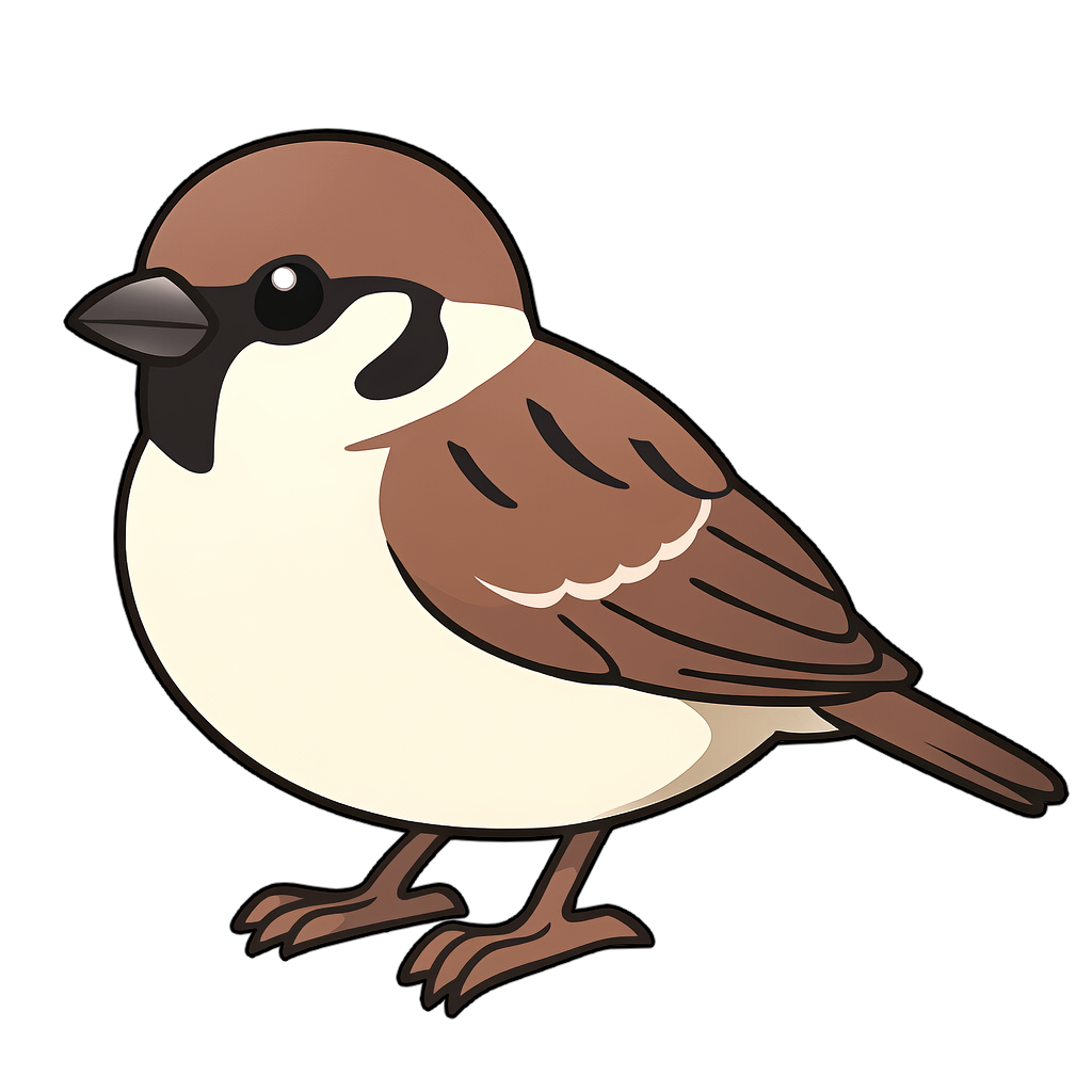 sparrow スズメ（すずめ・雀）のイラスト