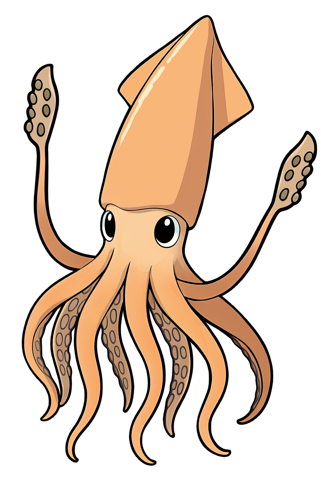 squid イカのイラスト
