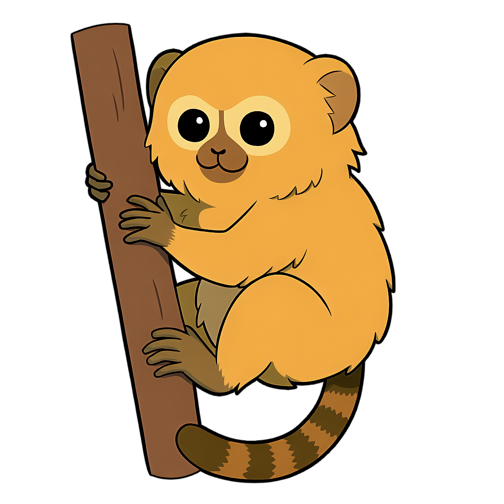 western_pygmy marmoset ピグミーマーモセットのイラスト