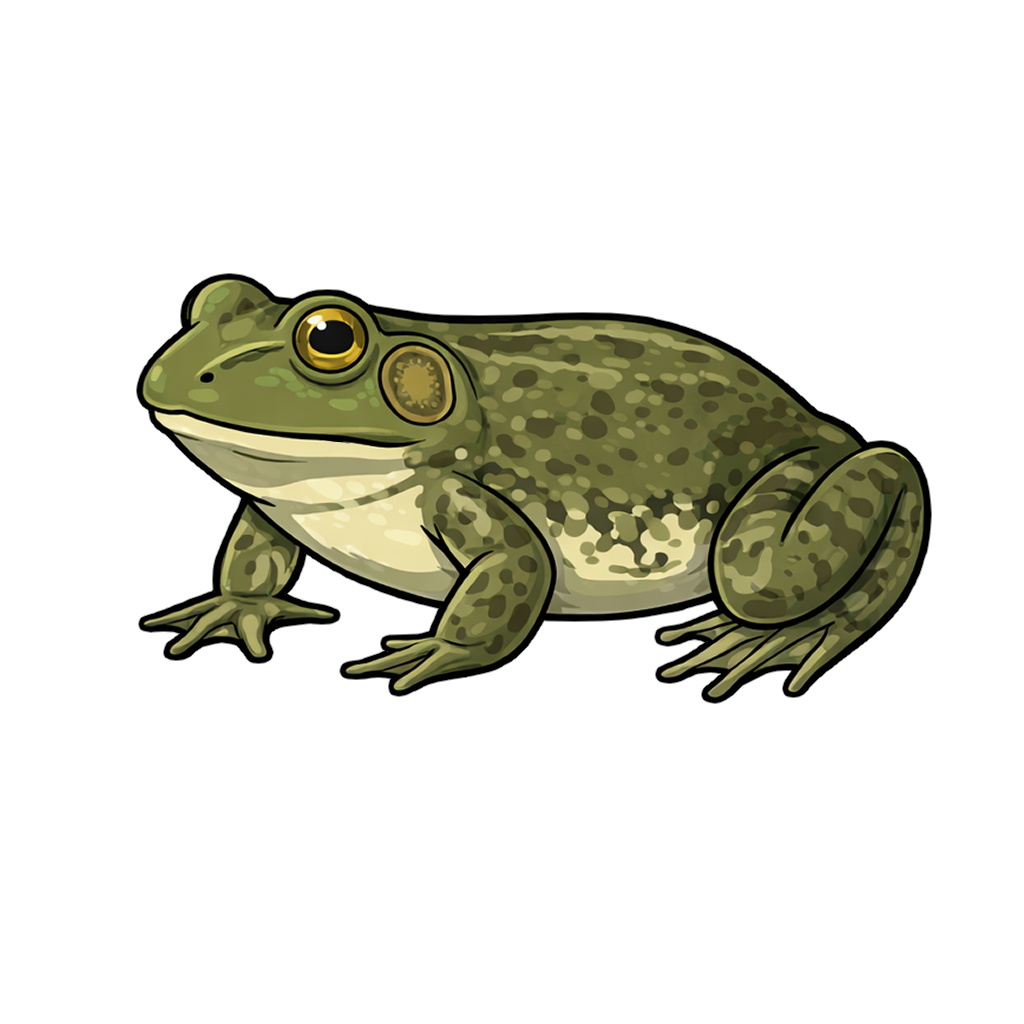 bullfrog ウシガエルのイラスト