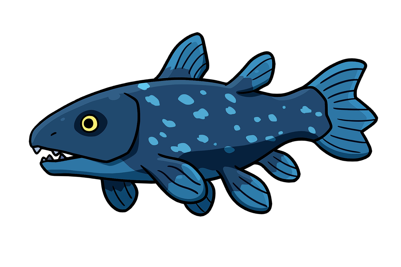 coelacanth シーラカンスのイラスト