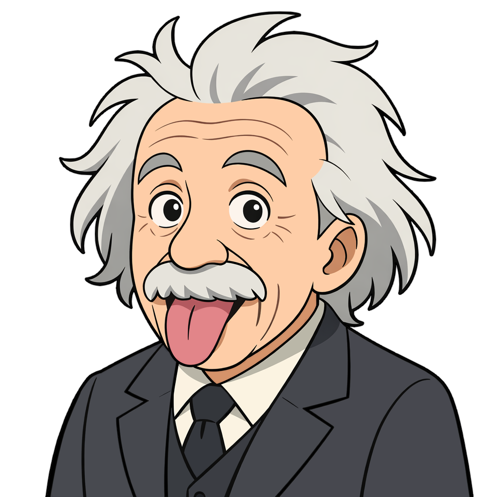 Einstein アインシュタインの似顔絵のイラスト