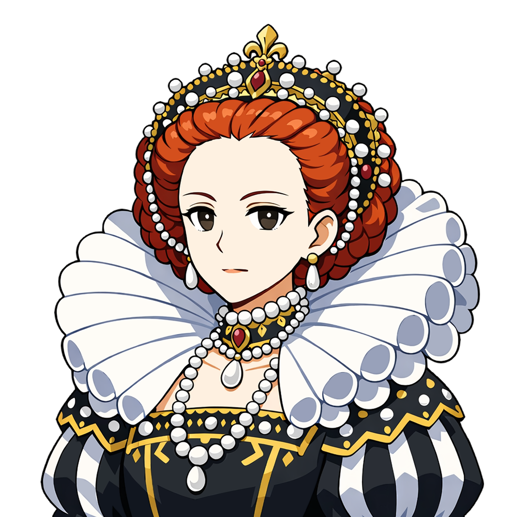 elizabeth_I エリザベス1世の似顔絵のイラスト