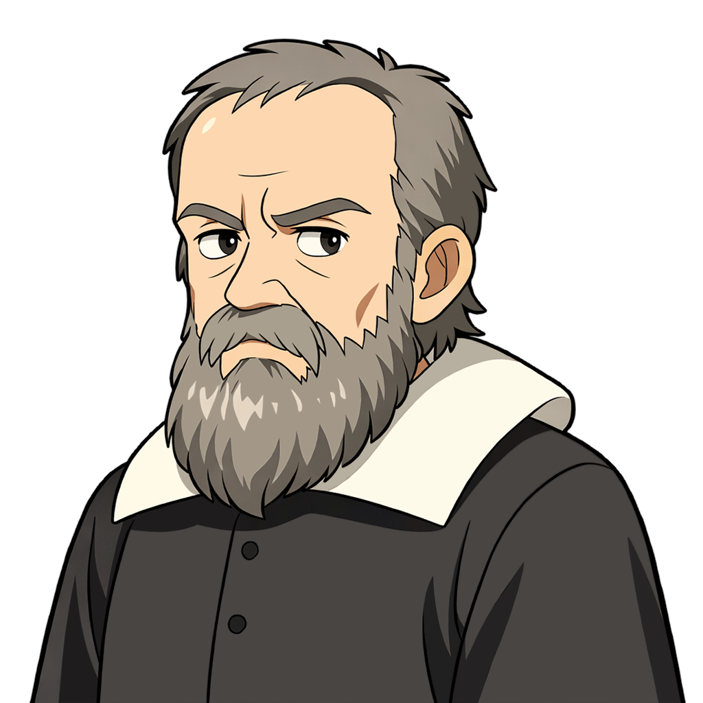 Galileo_Galilei ガリレオ・ガリレイの似顔絵のイラスト