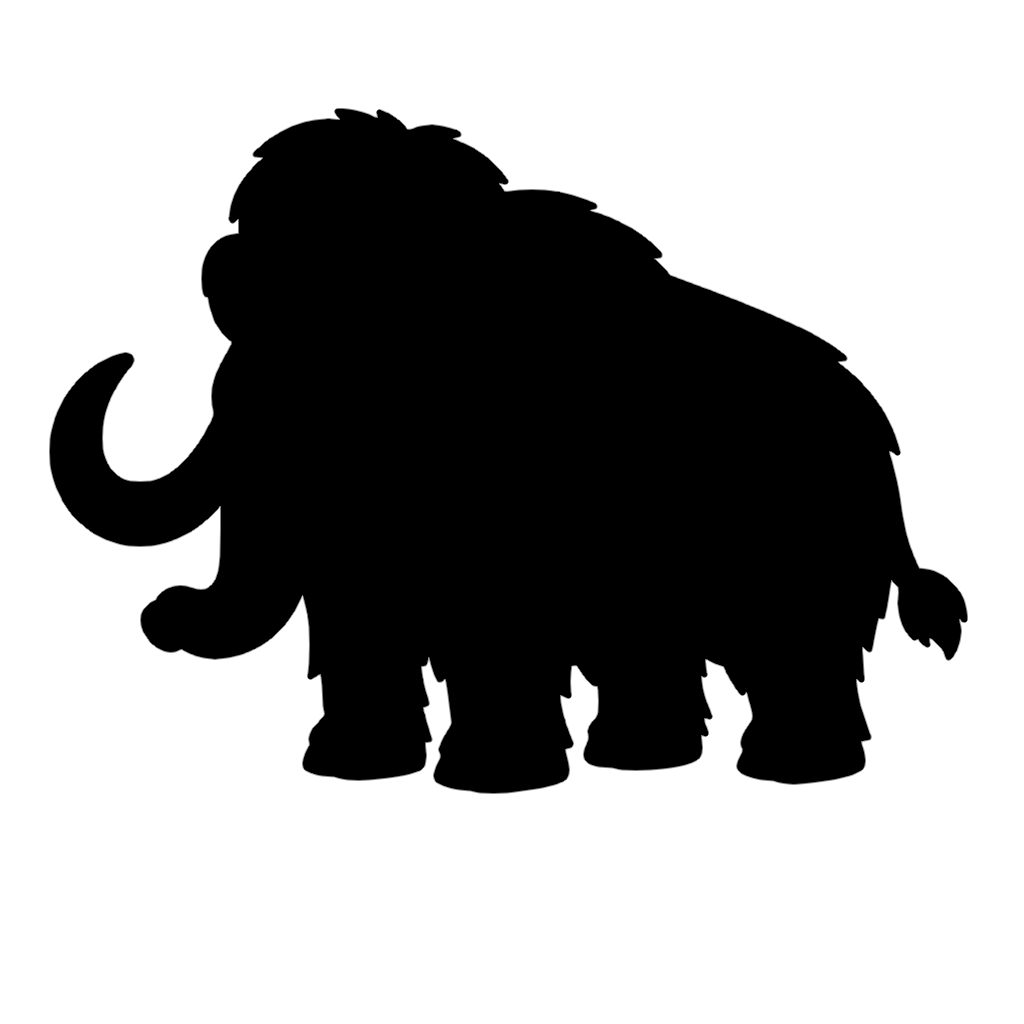 mammoth_silhouette マンモスのイラストのシルエット