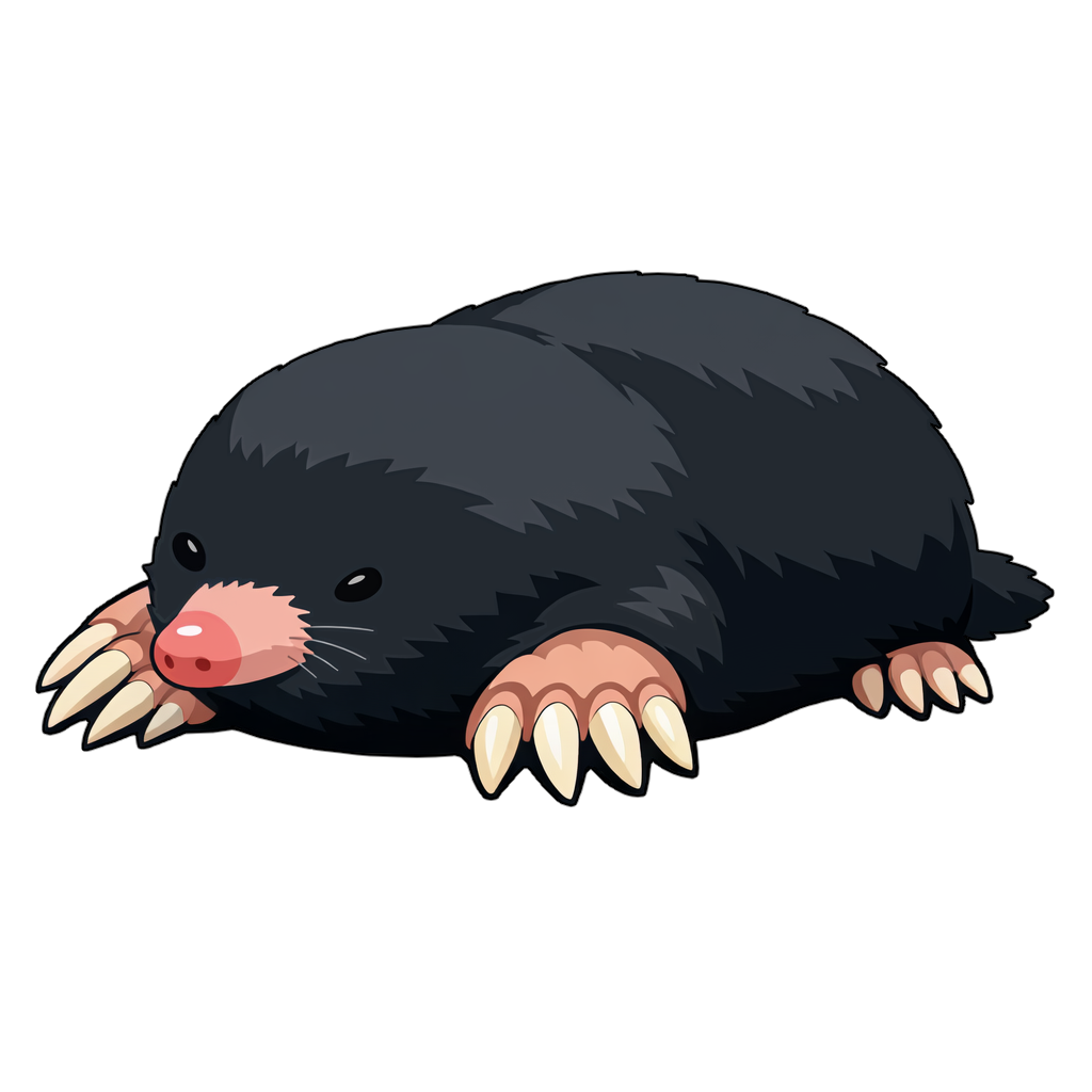 mole モグラのイラスト