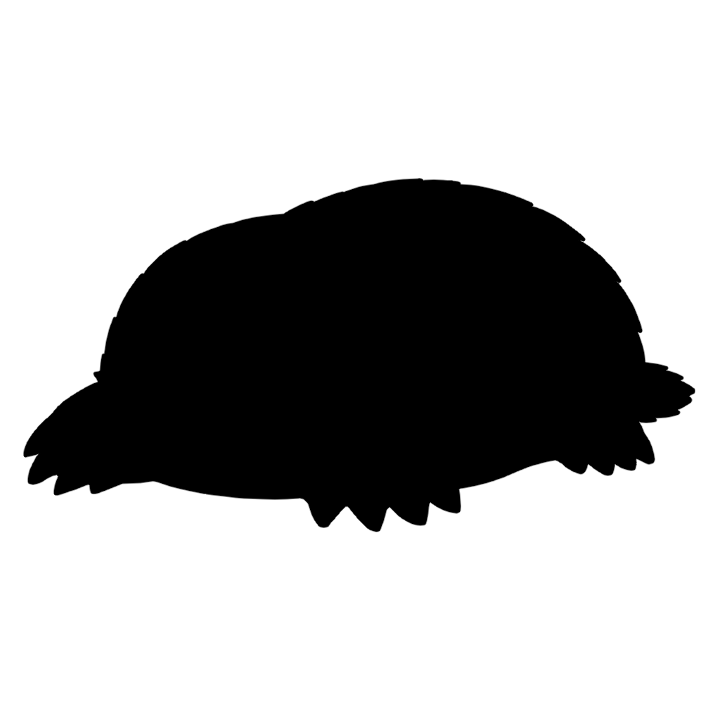 mole モグラのイラストのシルエット