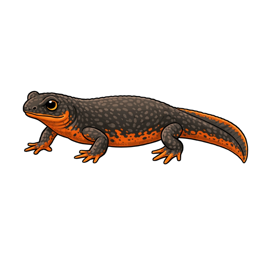 red-bellied_newt アカハライモリのイラスト