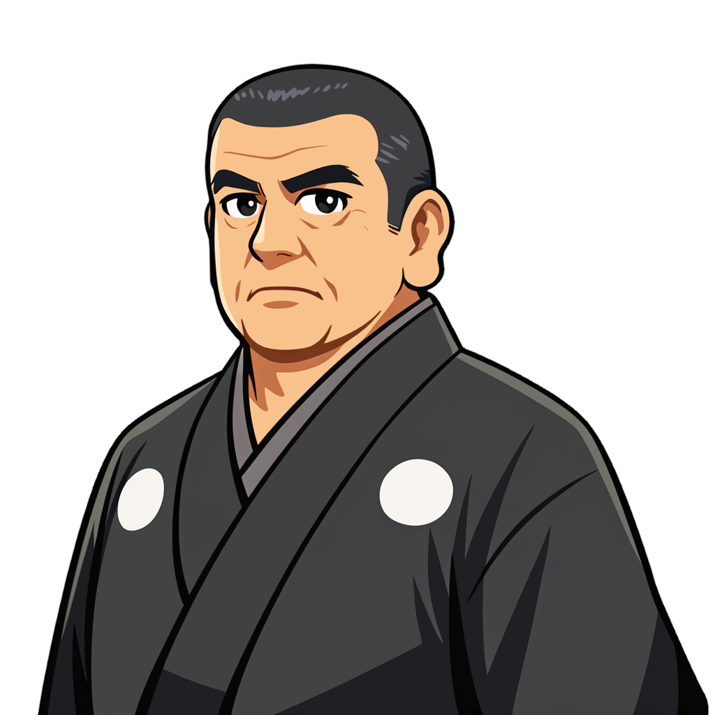 Saigo_Takamori 西郷隆盛の似顔絵のイラスト