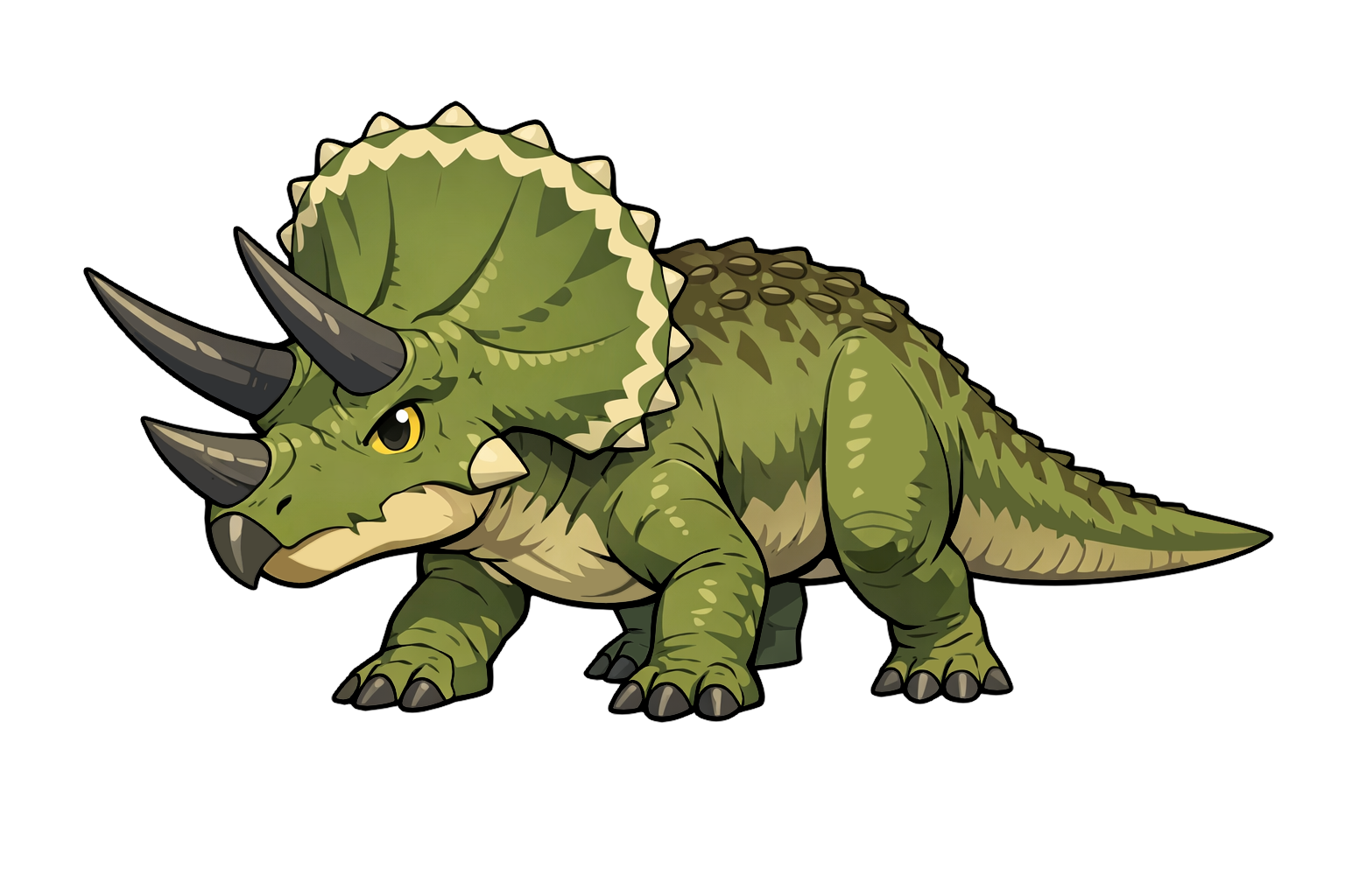 triceratops トリケラトプスのイラスト
