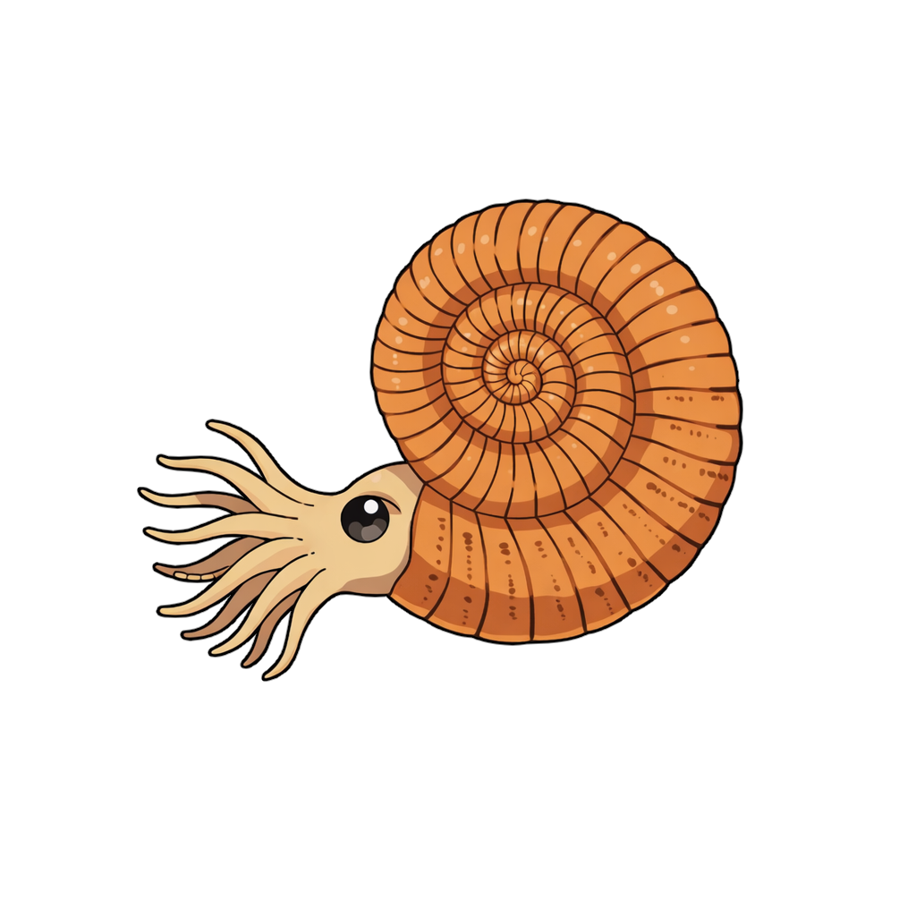 ammonite アンモナイトのイラスト