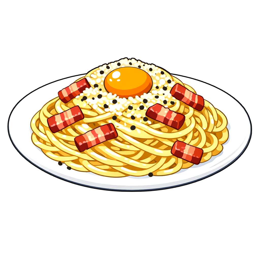 carbonara カルボナーラのイラスト