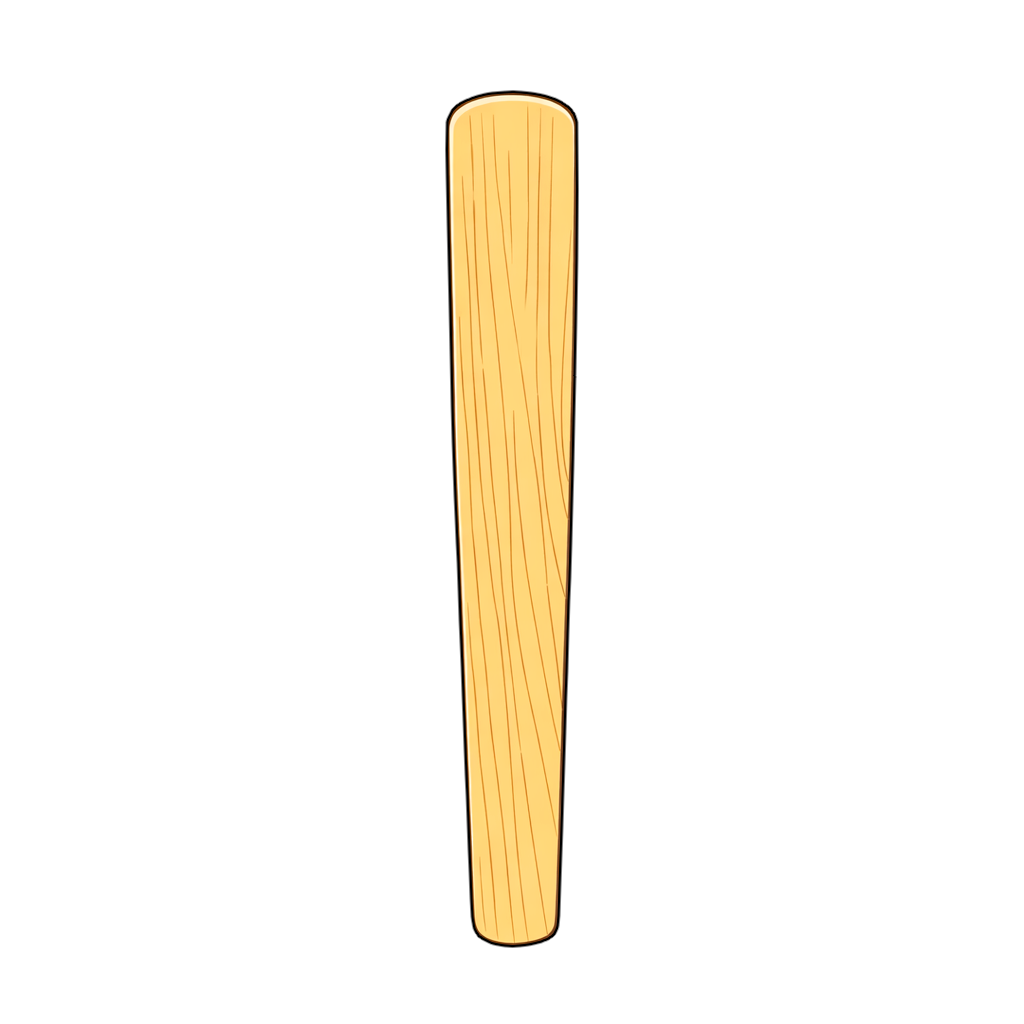 flat_wooden_baton_shaku 笏のイラスト