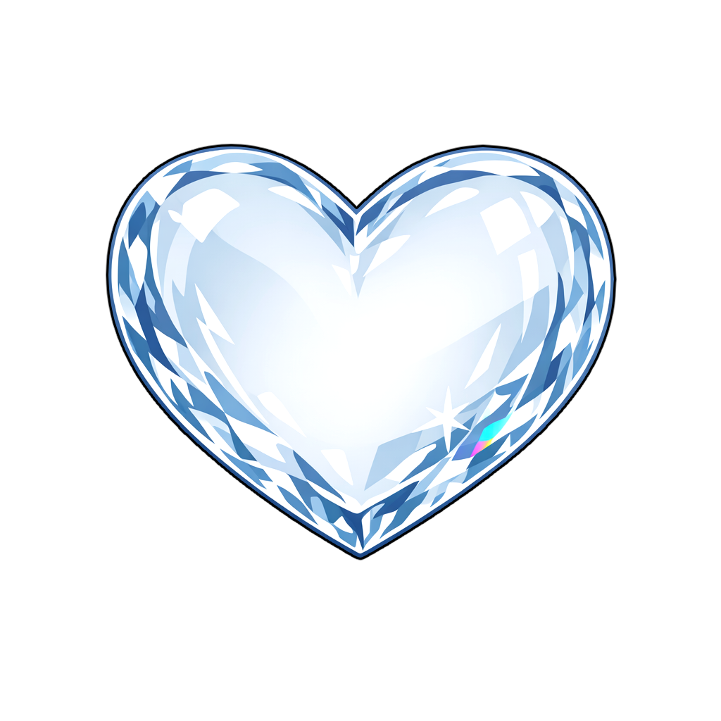 glass_heart ガラスのハートのイラスト