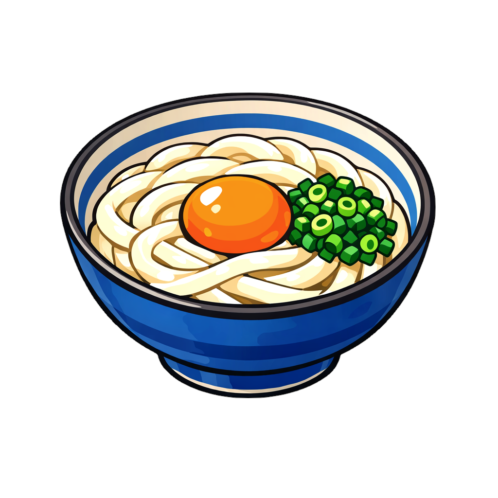 kamatama_udon 釜玉うどんのイラスト