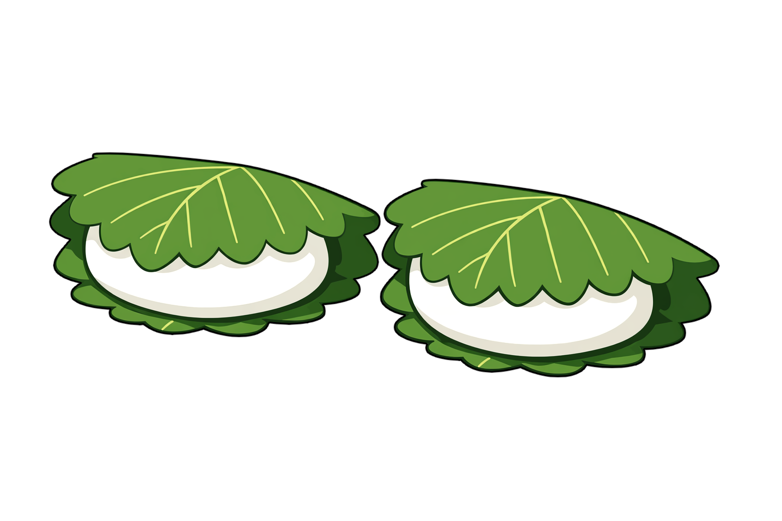 kashiwa_mochi 柏餅のイラスト