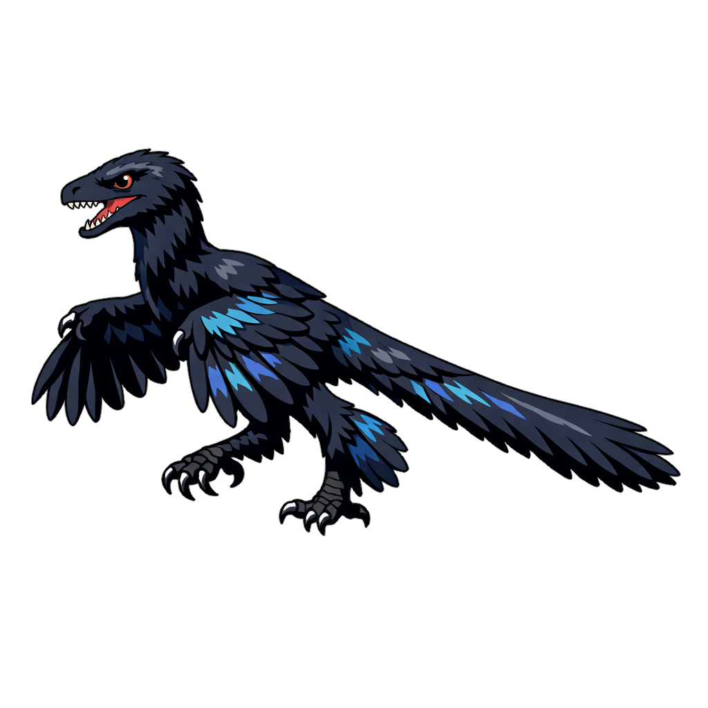 microraptor ミクロラプトルのイラスト