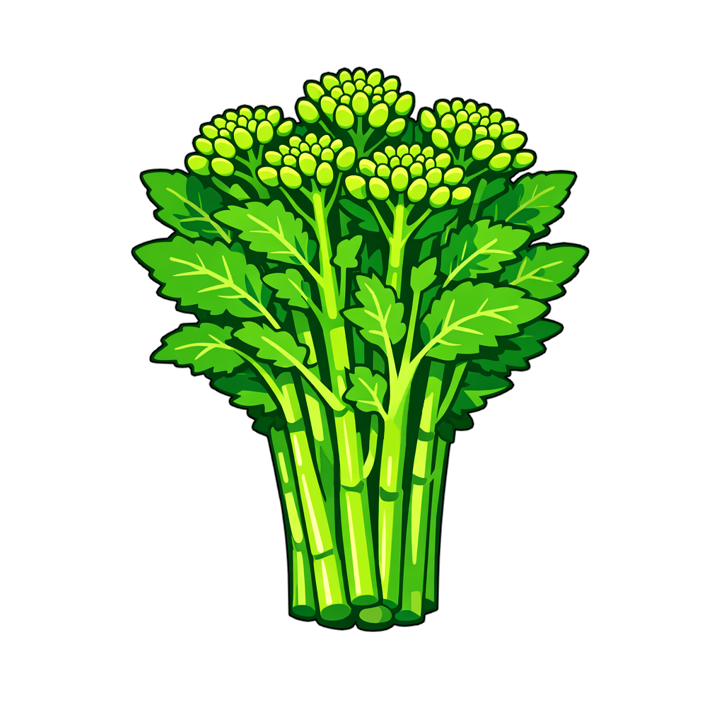 rapesee_ greens_(vegetable) 菜の花（野菜）のイラスト