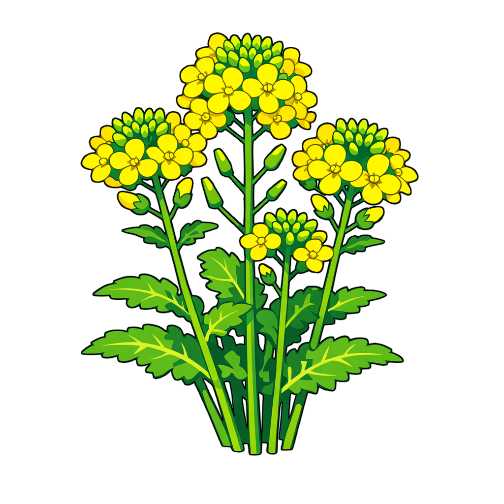 rapeseed_flowers 菜の花（アブラナ）のイラスト