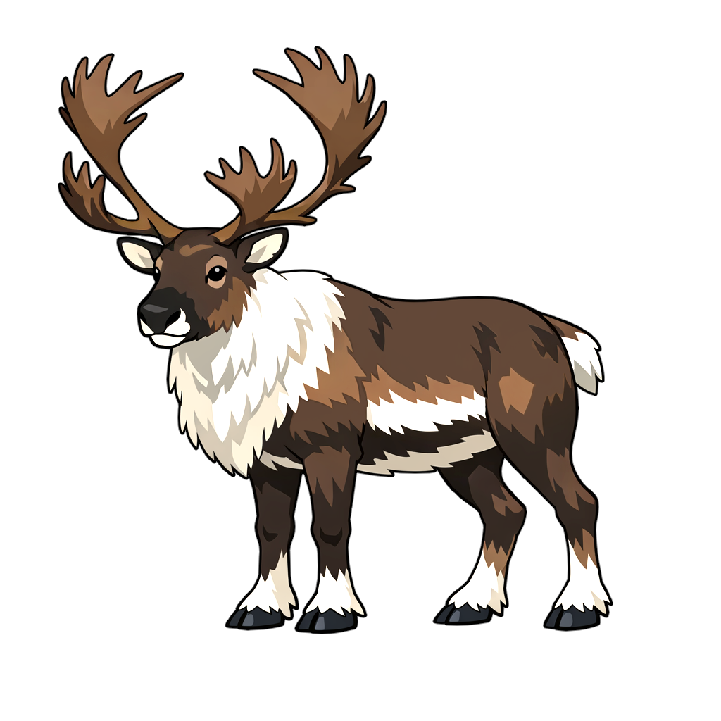 reindeer トナカイのイラスト