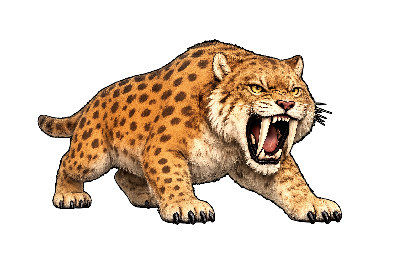 saber_toothed_tiger_photorealistic サーベルタイガーの写真風イラスト