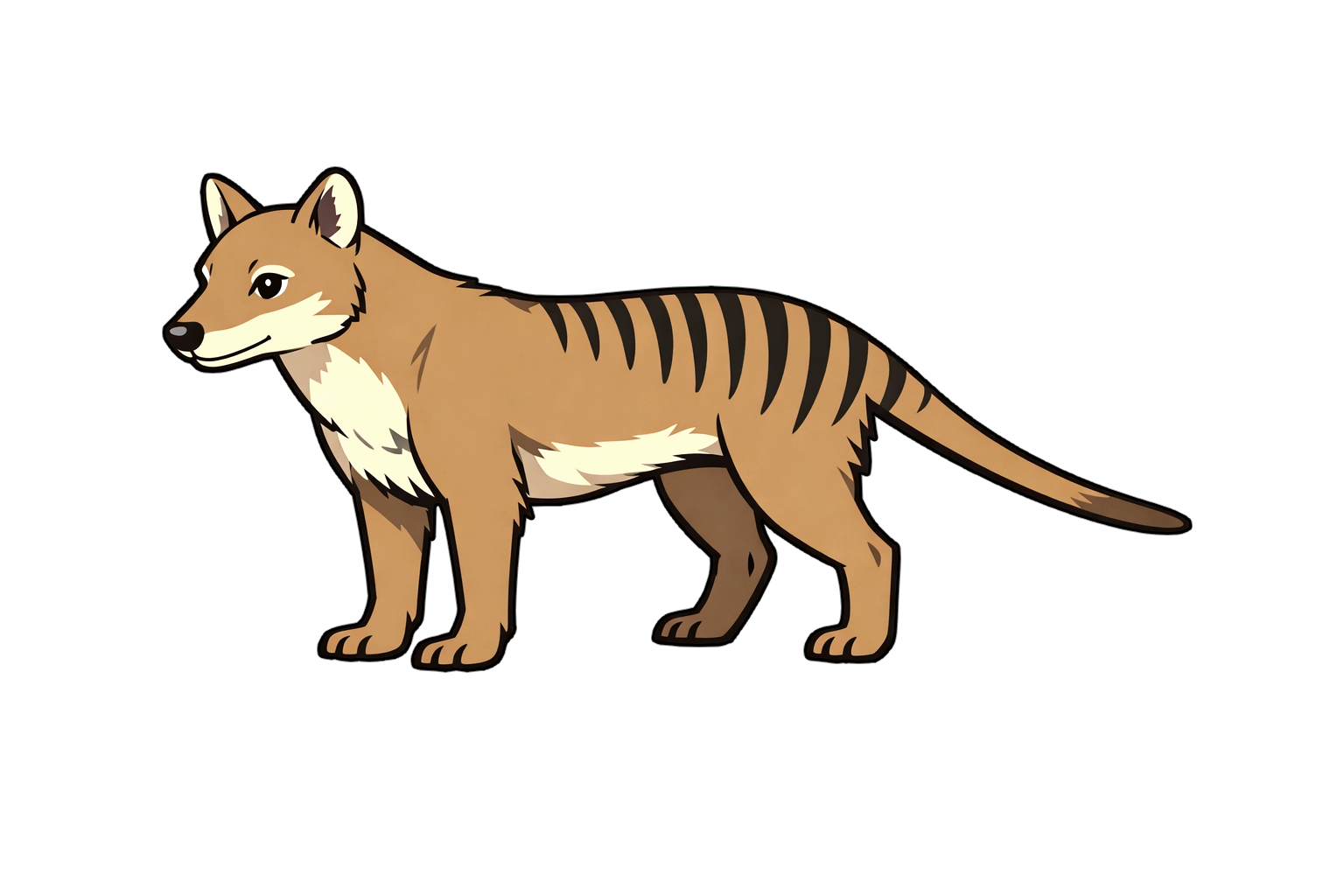 tasmanian_tiger タスマニアタイガーのイラスト