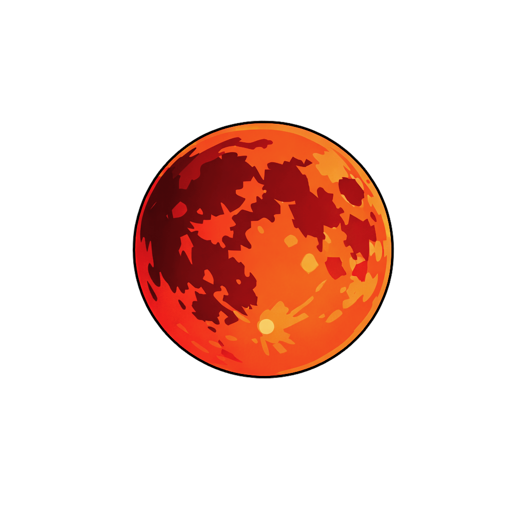 total_lunar_eclipse 皆既月食のイラスト（背景無し）
