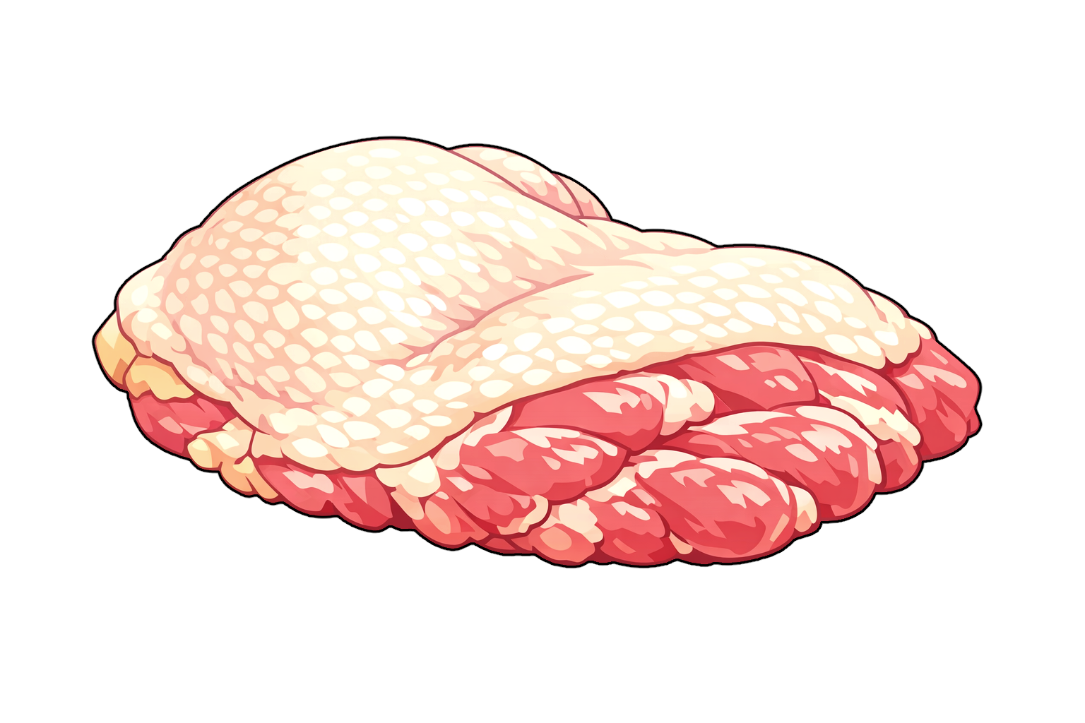 鶏もも肉のイラスト chicken_thigh