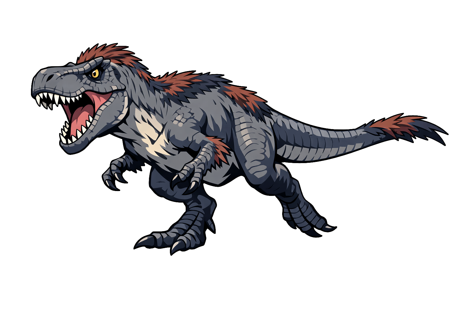 feathered_tyrannosaurus 羽毛があるティラノサウルスのイラスト