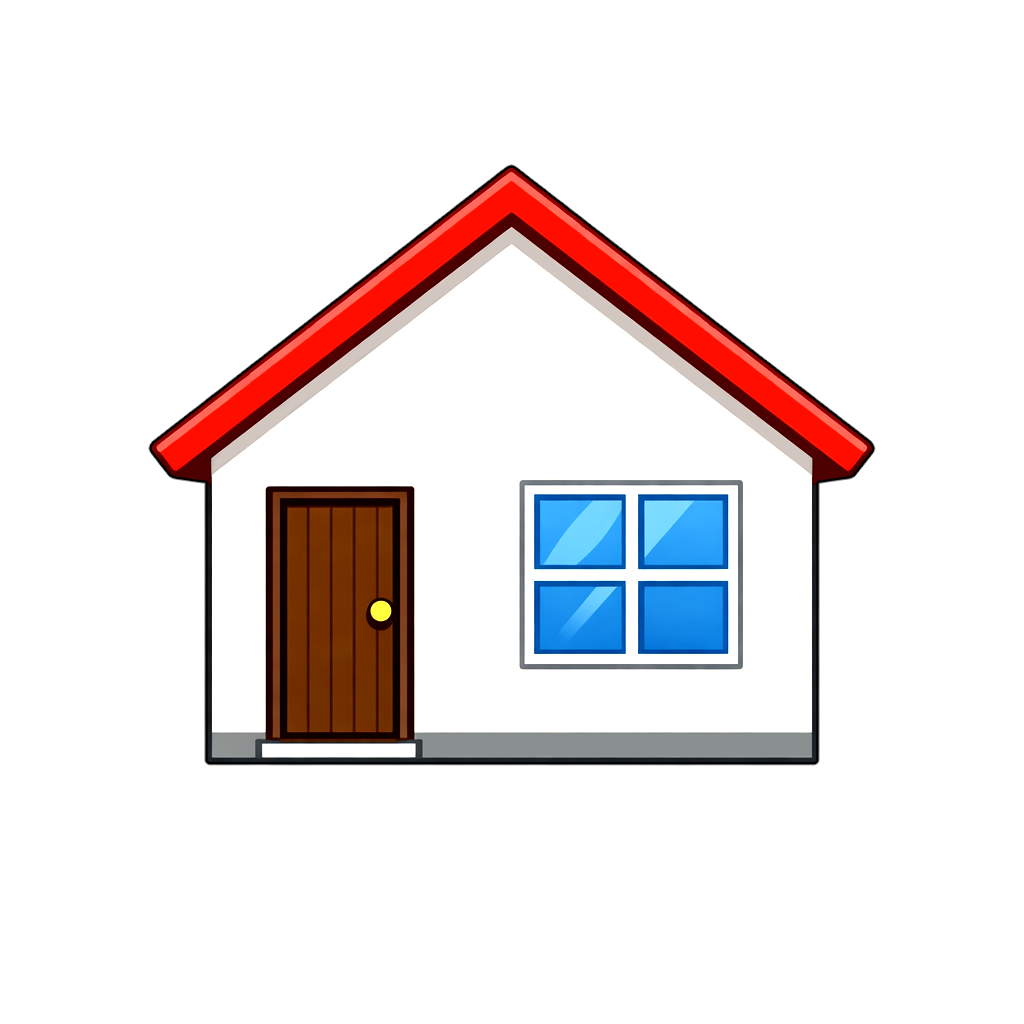 シンプルな一軒家のイラスト house_simple