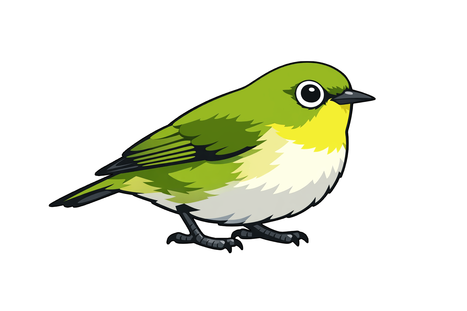 japanese_white-eye_bird メジロ(鳥)のイラスト