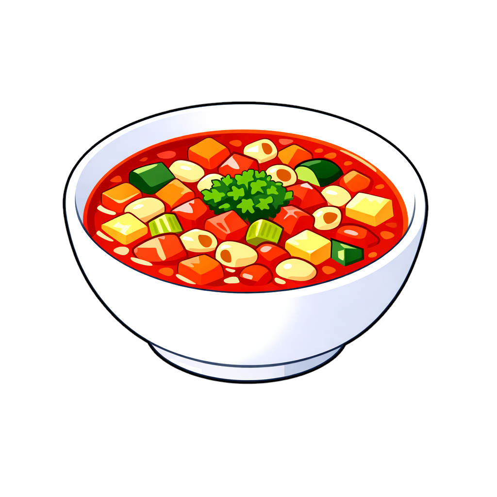 ミネストローネ（スープ）のイラスト minestrone_soup