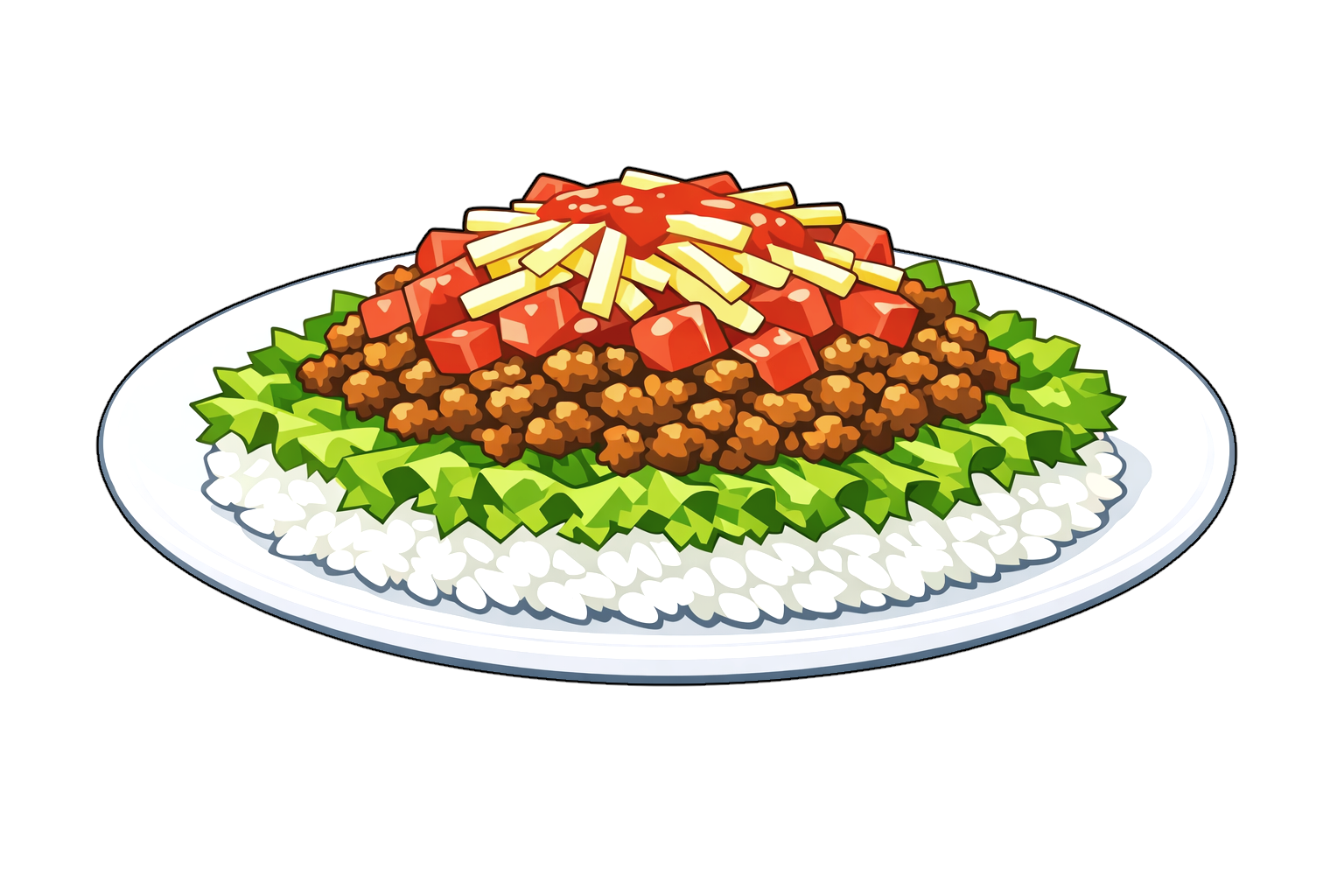 タコライスのイラスト